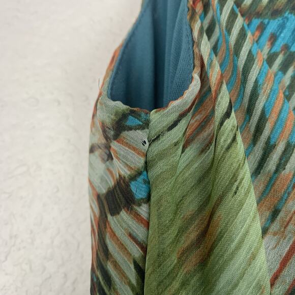 Y2K‎ Dressbarn Dress Womens 10 Babydoll Fairycore Asymmetrical Hem Boho Colorful - Picture 7 of 10